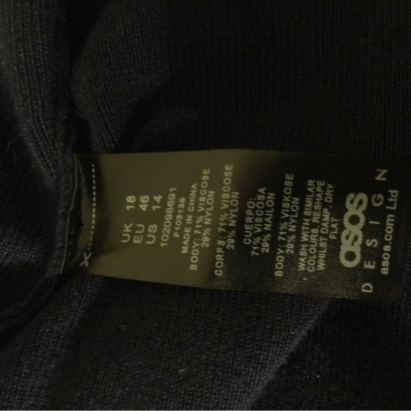 ASOS Curve Body Suit Racer back Navy 14 - Picture 4 of 7